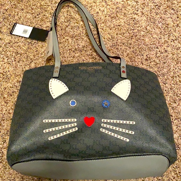 Karl Lagerfeld Blue Cat Purse